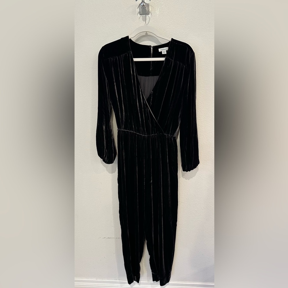 Sundance black velvet jumpsuit size pxxs - Picture 3 of 5